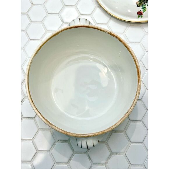 Vintage Pillivuyt France Covered Tureen Dish Rare Exotic Birds - Picture 5 of 12